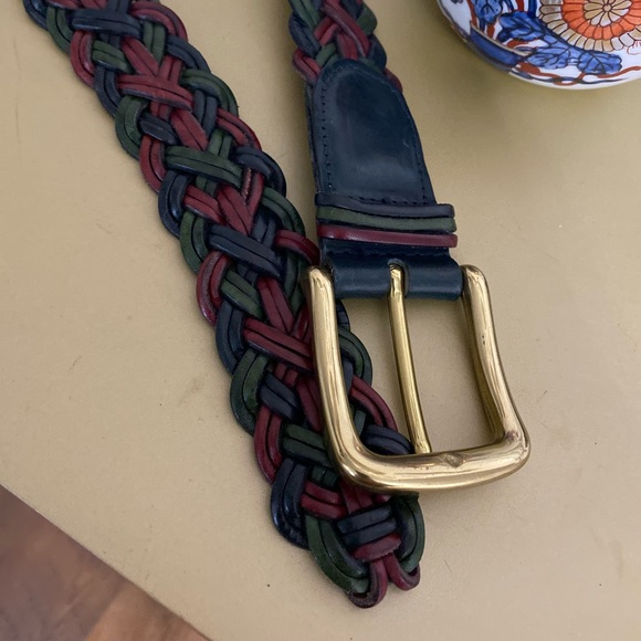 LANDS' END GENUINE BRAIDED LEATHER BELT - Picture 5 of 6